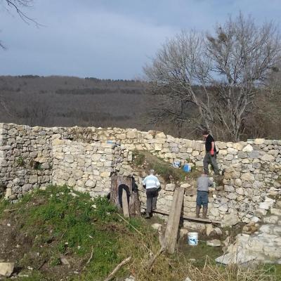 Jean-Claude, Alain et Pascal sur la tour NORD