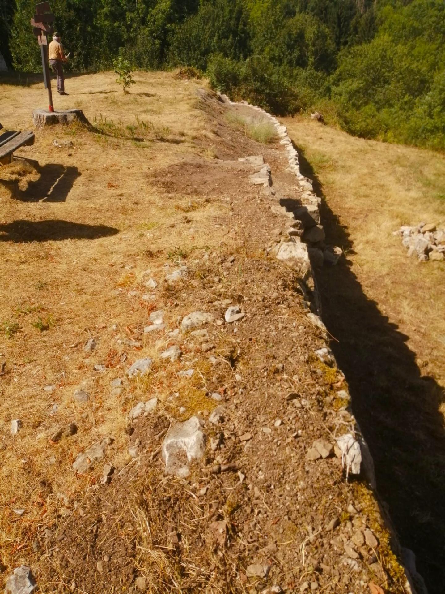 la murette de la terrasse est terminée
