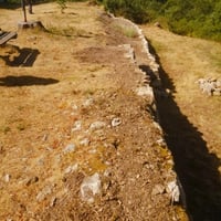 la murette de la terrasse est terminée